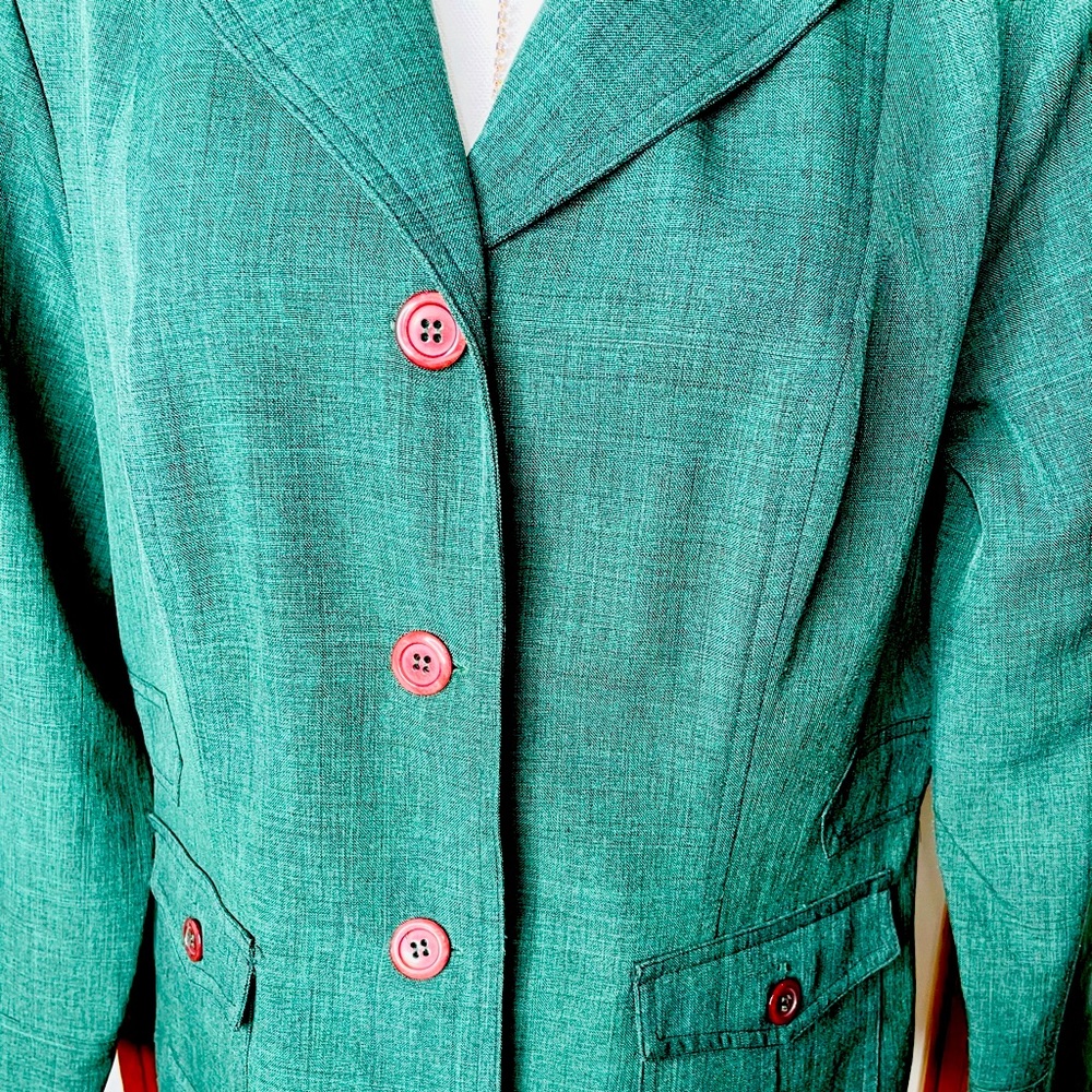 PROPHECY VINTAGE Green PANT SUIT - Picture 2 of 7